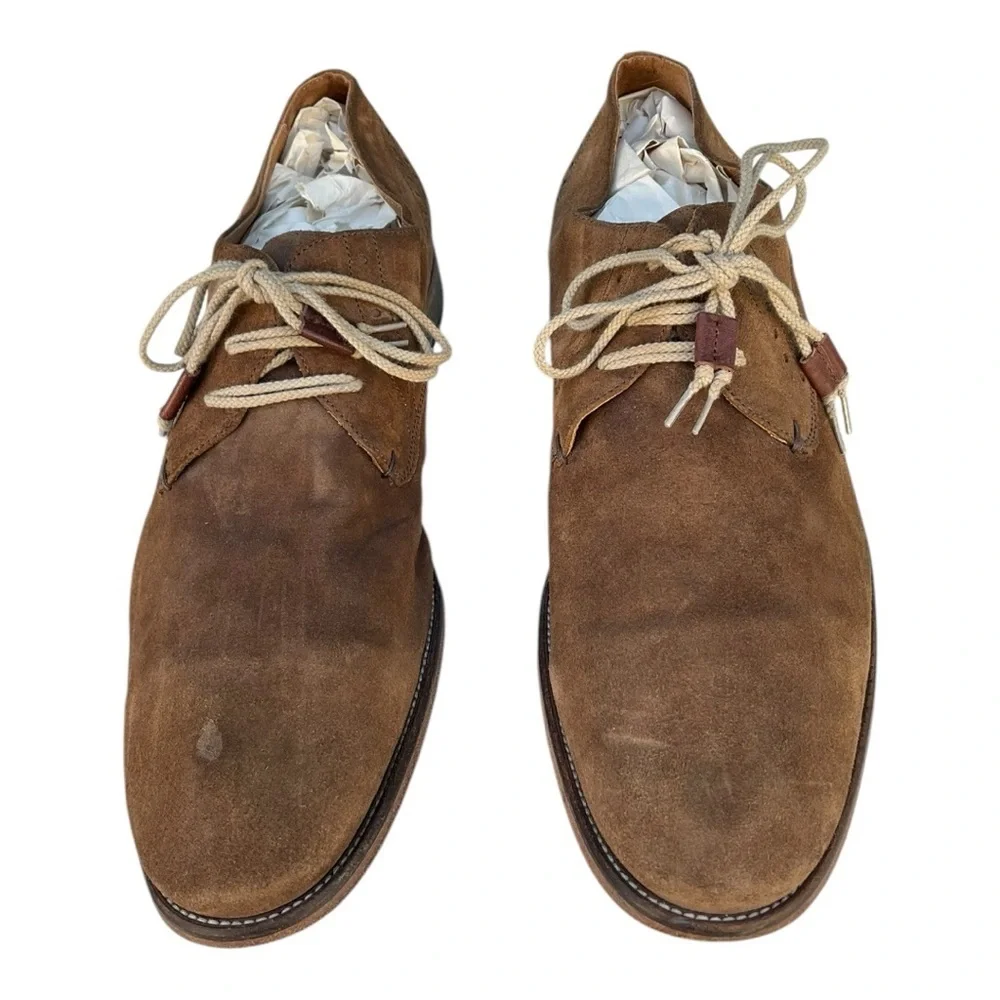 🦅 John Varvatos Men’s Suede‎ Wingtip Derby Oxfords | Size 11 | Distressed Cool